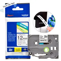 BROTHER - Cinta Tze-231 12mm x 8m Fondo blanco letras negras
