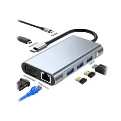 SEISA - Adaptador HUB USB BYL-2111 TIPO C 7 IN 1