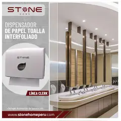 STONE - DISPENSADOR DE PAPEL TOALLA INTERFOLEADO BLANCO LINEA CLERK -