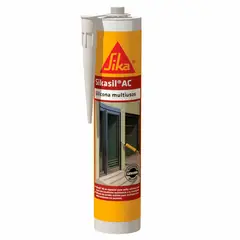 SIKA - Silicona Acética Para Vidrios y Aluminio Sikasil AC Transparente 280ml