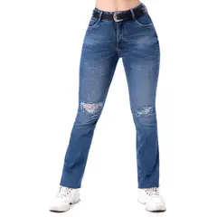 SQUEEZE - Pantalon Moda Denim Stretch Hayni Mujer