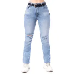 SQUEEZE - Pantalon Moda Denim Stretch Hayni Mujer