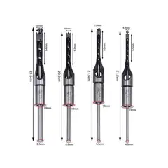 PUREPOWER - Carpintería agujero cuadrado brocas de madera mortaja cincel 4 set
