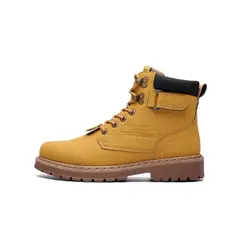 VATYERTY - Botas gamuza sintética Impermeable para el invierno Hombre Amarillo