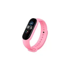GENERICO - Correa de Silicona Para Xiaomi Mi Band 5,6 Y 7 - ROSA