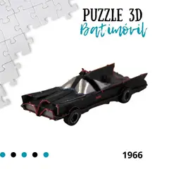 SHEEPBUSTER - Rompecabezas Armable 3D TV Batmovil para Niños y Adultos