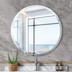 GENERICO - Espejo circular de 60cm con borde biselado