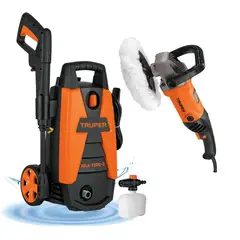 TRUPER - Combo Hidrolavadora portátil 1500 psi +Pulidora orbital 7Pulg 1200W