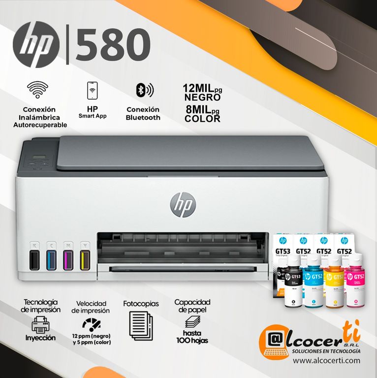 Impresora Multifuncional Smart Tank 580