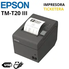 EPSON - Impresora Ticketera Térmica TM-T20III USB Ethernet