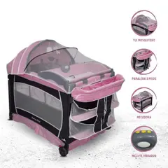 BABY KITS - Cuna Corral Pack and Play «VERONA» PINK