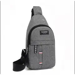 GENERICO - Mochila Morral de Hombre para Accesorios Celular Billetera Gris