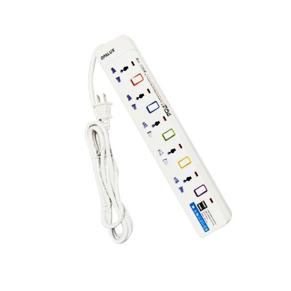 Supresor de Picos 5 Salidas + 2 Puertos USB OP-105USB