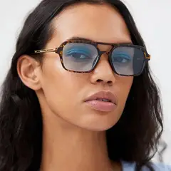 LA TIENDA 88 JOYAS Y ACCESORIOS - La Tienda 88 - Lentes De Sol Mujer Retro Leopardo - Azul_.