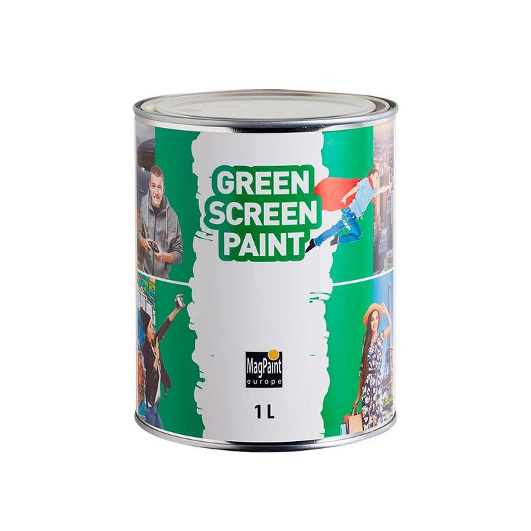 Pintura fondo editable GreenScreenPaint para chromakey 1L verde mate