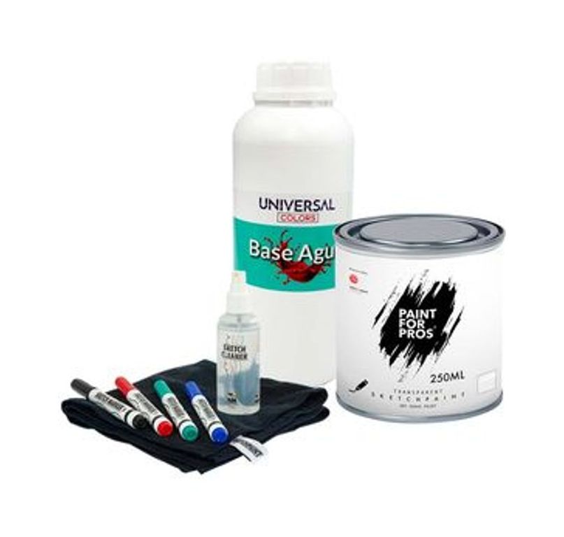 Pintura Pizarra PRO +Kit +Sellador 250ml Transparente Gloss