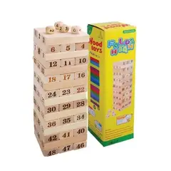 GENERICO - Jenga de 48 piezas de numero / Juegos familiares