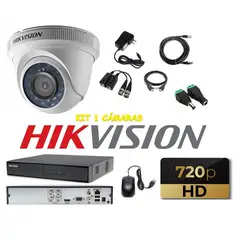 HIKVISION - Kit 1 Cámaras Seguridad Domo Interior HD