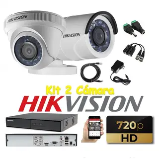 HIKVISION - Kit 2 Cámaras Seguridad HD