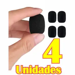GENERICO - 4 x Espuma Filtro Capucha Antipop Micrófono Pechero Y Similares
