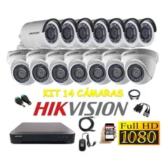 HIKVISION - Kit 14 Cámaras Seguridad FULLHD
