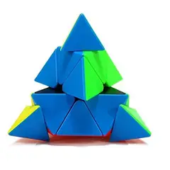 GENERICO - Cubo rubick Pyraminx Moyu Stikerleess. Sin stiker