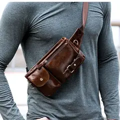 ARMUZ - Canguro de Cuero Vacuno De Diseño moderno 9080 Hombre