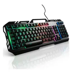 GENERICO - Teclado Con Luces RGB Gamer Touch Keybord Iluminado