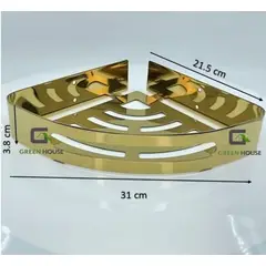 GENERICO - ESQUINERO ORGANIZADOR DUCHA DORADO ACERO INOXIDABLE