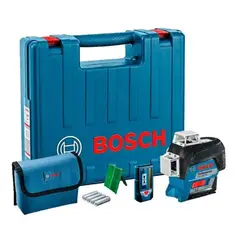 BOSCH - Nivel Láser 360° 12V Luz Verde GLL 3-80CG + Receptor de Láser LR 7