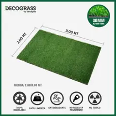 DECORPLAS - Grass Sintético Decograss Modelo Garden 30Mm Verde 200X300