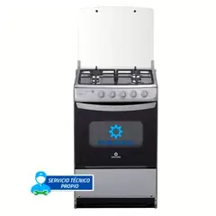 INDURAMA - Cocina a Gas 4 Quemadores Coruña Spazio Plus Gris.
