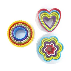 GENERICO - Pack de Moldes de Plástico para Galletas 3 Formas