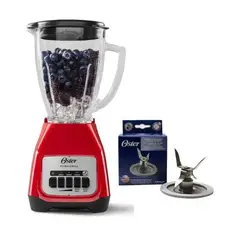 OSTER - Licuadora de 1.5 Litros 2 Velocidades BLSTKAG-RPB + Cuchilla Picahielo