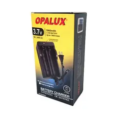 OPALUX - Cargador de baterías 18650 x 2 - 3.7 - 4.2 voltios