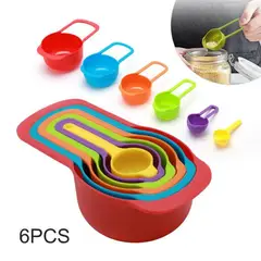 GENERICO - Cucharas Medidoras de Plástico 6pcs para Repostería