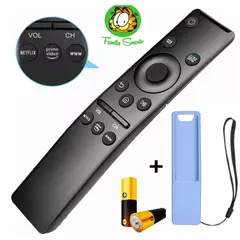 GENERICO - Control Remoto Samsung Smart Tv 4k Curve Uhd Funda Celeste Y Pila