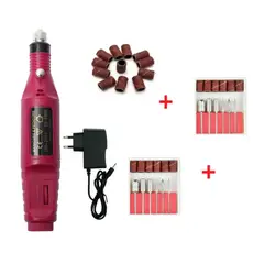 GENERICO - Pulidor de uñas eléctrico + set de brocas + 10 lijas