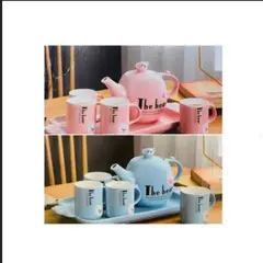 GENERICO - JUEGO DE TAZA  ROSADO