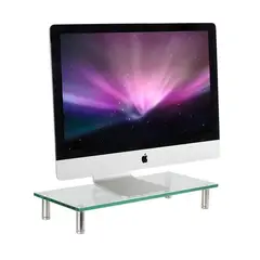 GENERICO - Mesa de Vidrio Altura Regulable para Monitor All In One Carga 30kg