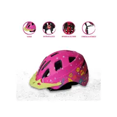 OLLIE - Casco Protector Regulable Para Niño »AERODINAMICO» Fucsia