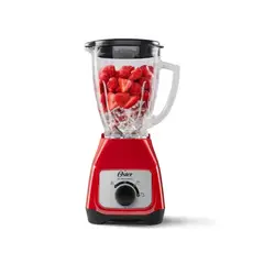 OSTER - LICUADORA  ROJA VASO DE VIDRIO BLSTKAG RRD 053