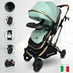 DODO - Coche Cuna Moisés Italiano «PRAGA NEW» Menta