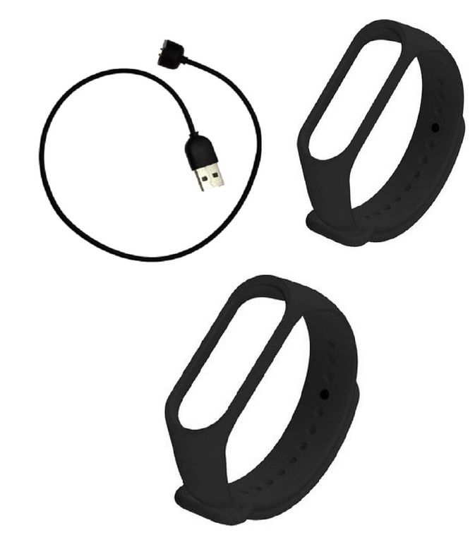 Cargador + 2 correas Para Xiaomi Mi Band 5, 6, 7