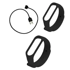 GENERICO - Cargador + 2 correas Para Xiaomi Mi Band 5, 6, 7
