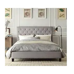 GENERICO - Cabecera Box Weymi Capitoné King - Gris Claro