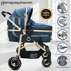 EBABY - Coche Cuna Moisés de Lujo «CARRI DELUXE» Blue
