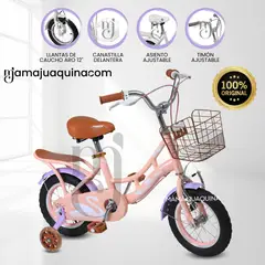 GRAND PRIX - Bicicleta Para Niña Aro 12 «PRIX DELUXE» Rose/Lila