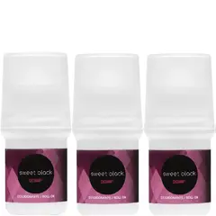 Cyzone - Pack x3 SWEET BLACK desodorante roll on de 50ml