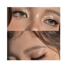 GENERICO - Gemas Plateadas autoadesivas para el cabello y rostro